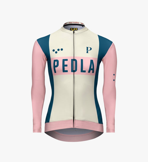 Pedla 薄長袖車衣 Heritage Classic LS Jersey Vintage White 女款 復古粉白