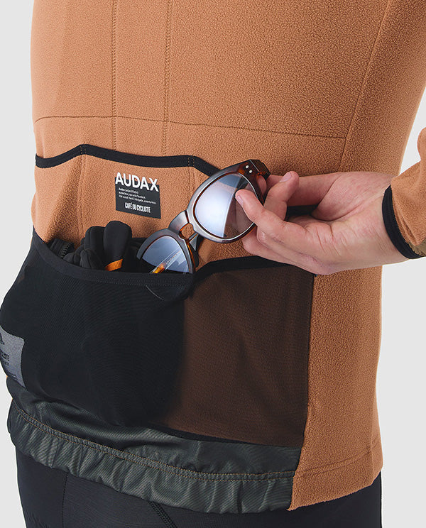 Café du Cycliste 車衣Audax Ingrid LS Jersey V2 Cashew 長袖 男款 腰果棕