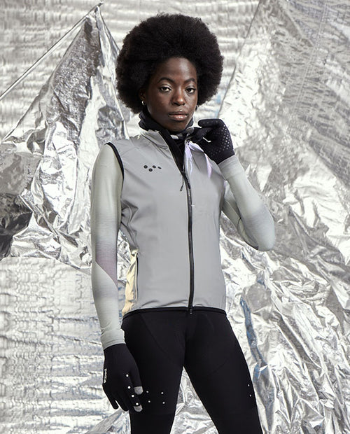 Pedla 全反光風雨背心Ride Flash Gilet Reflective 女-銀灰