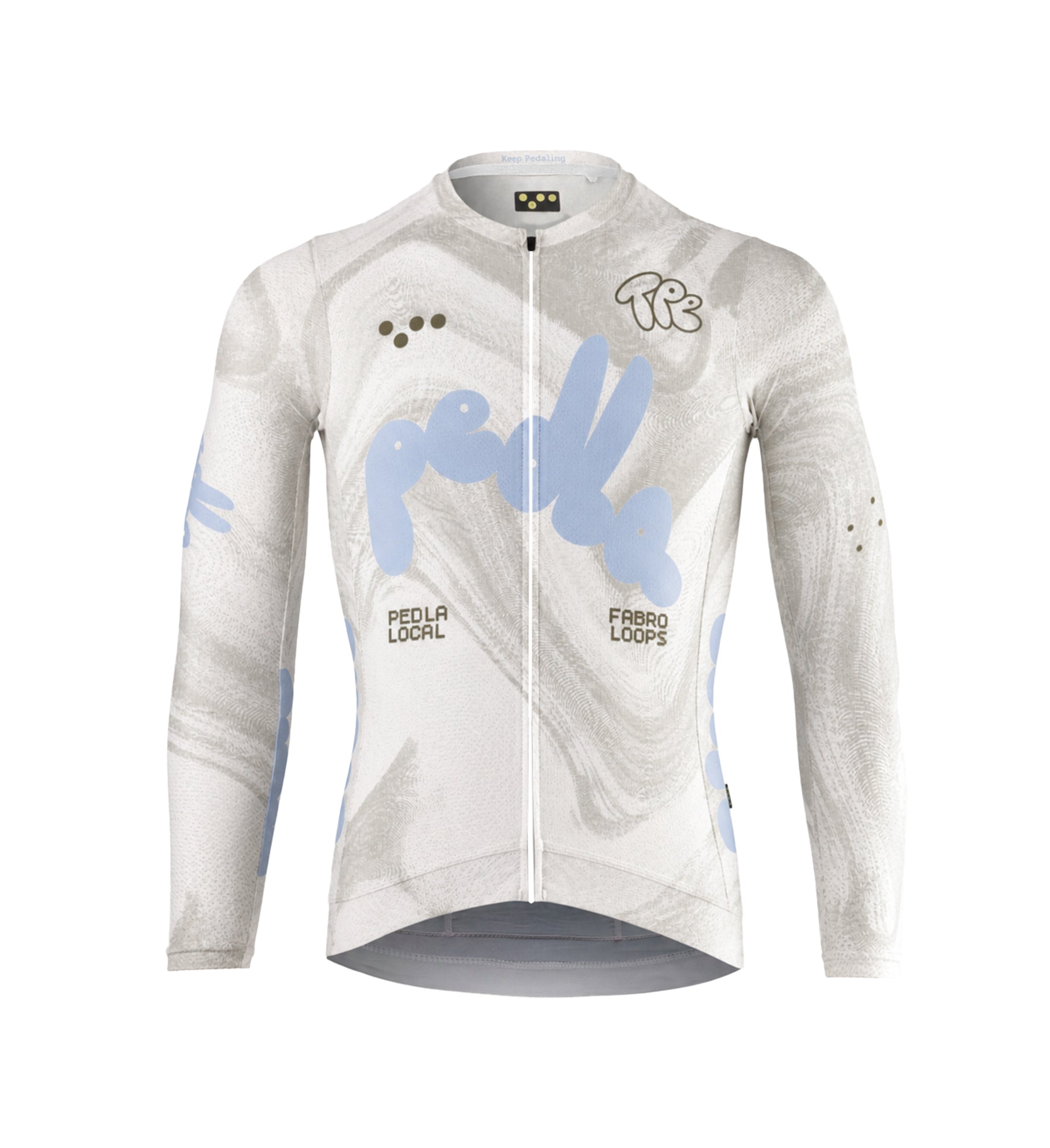 Pedla 薄長袖車衣 Local Loops LS Classic Jersey Bubble White Swirl 限定版 男款 灰白雲