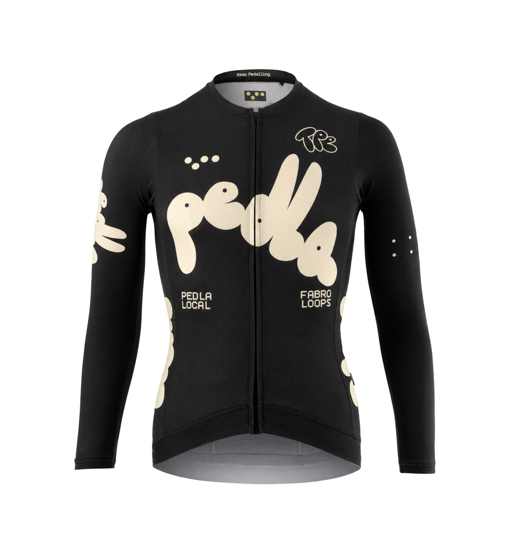 Pedla 薄長袖車衣 Local Loops LS Classic Jersey Bubble Black 限定版 女款 黑