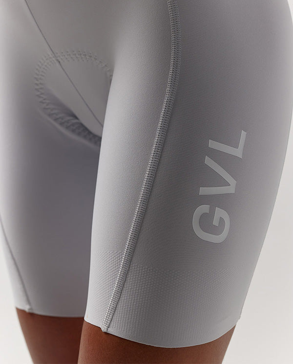 Givelo 磁扣車褲 Lacefly Bib Shorts Grey 女款 淺灰白