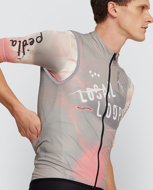 Pedla 雙拉鍊防風背心 Local Loops Classic Gilet Club Stone 男款 灰