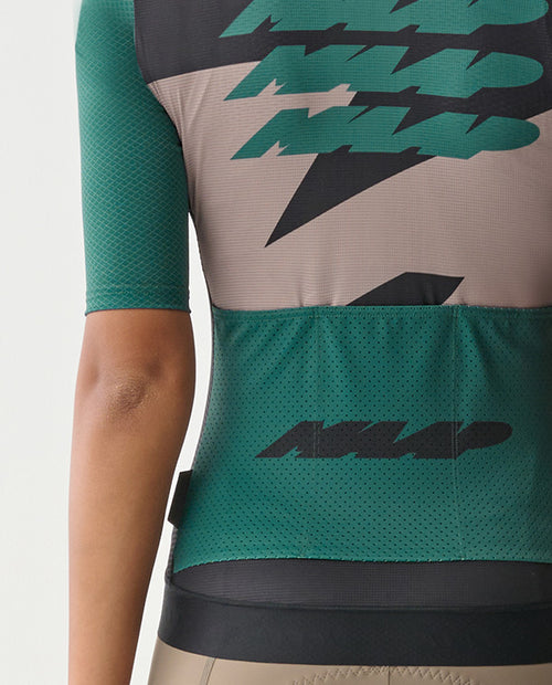 MAAP 車衣 Women Eclipse Pro Air Jersey 2.0 Black Abys 短袖 女款 黑綠