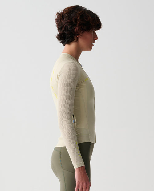 MAAP 車衣 Evade Pro Base LS Jersey 2.0 Dune 薄長袖 女款 粉黃