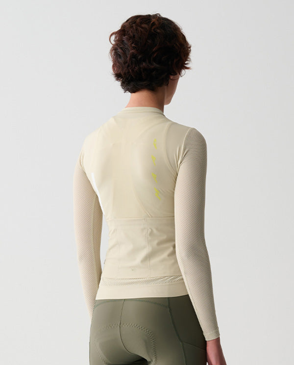 MAAP 車衣 Evade Pro Base LS Jersey 2.0 Dune 薄長袖 女款 粉黃