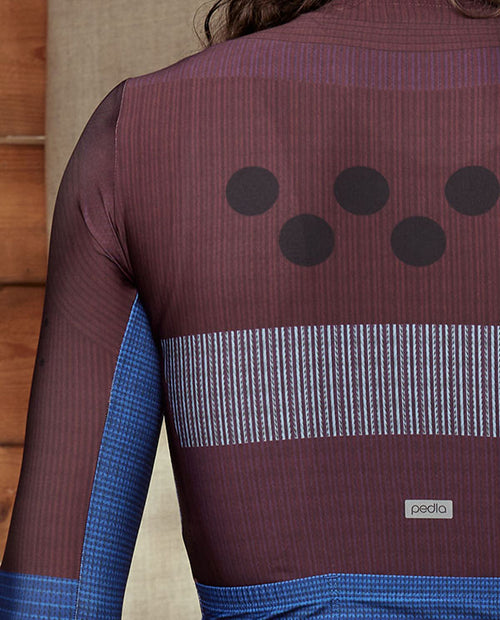 Pedla 薄長袖車衣 MACHINA LS Jersey Cabernet 男款 酒紅