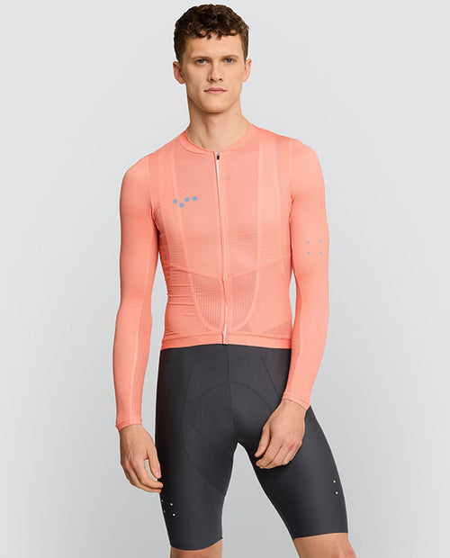 Pedla 薄長袖車衣 BOLD Element Air LS Jersey Nectarine 男款 粉橘