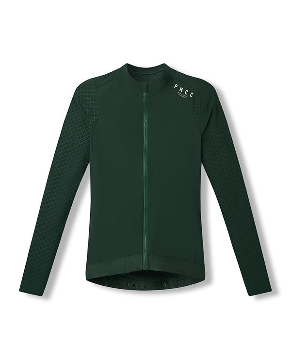 pedal mafia pmcc Pedal Mafia 車衣PMCC LS Jersey Green長袖男款深綠| Cycling FABRO 頂級車衣專賣店
