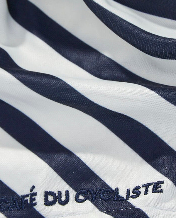 Café du Cycliste 脖圍Loulou Printed 白底藍條紋