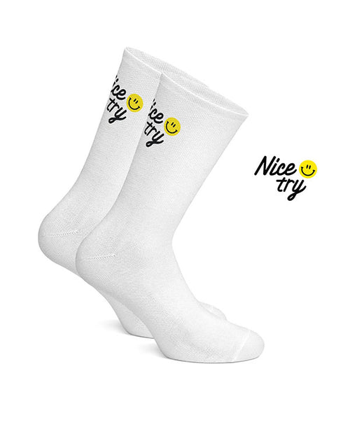 COIS 車襪NICE TRY CYCLING SOCKS WHITE 白