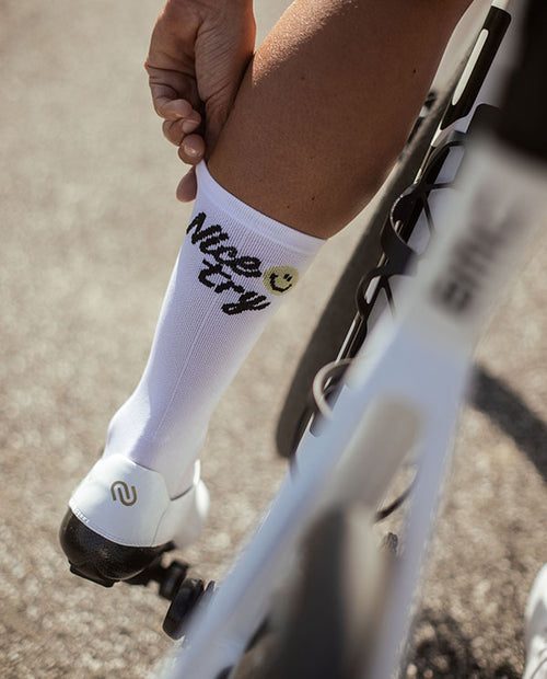 COIS 車襪NICE TRY CYCLING SOCKS WHITE 白