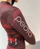Pedla 薄長袖車衣NatureCAMO LS Training Jersey Deep Red女款 暗紅