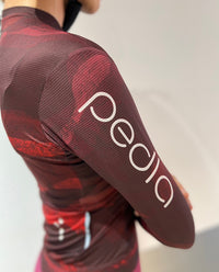 Pedla 薄長袖車衣NatureCAMO LS Training Jersey Deep Red女款 暗紅