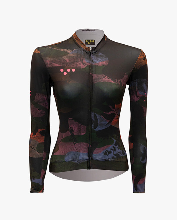 Pedla 薄長袖車衣NatureCAMO LS Training Jersey Acid 女款 墨黑