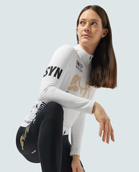 SYN 車衣 Pro Team Shield Jersey Slick 保暖長袖 女款 白