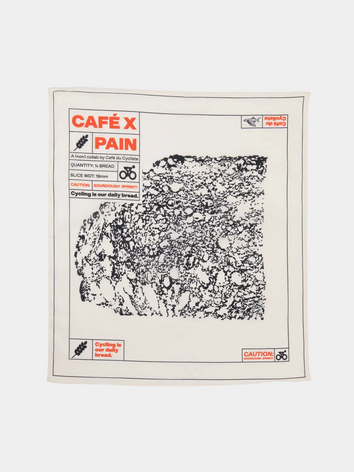 Café du Cycliste 領巾 Bandama PAIN Cotton Scarf Bread 白