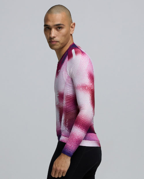 Pedla 薄長袖車衣PRO Pursuit LS 2.0 Jersey AirFoils Rasberry 男款 莓紅