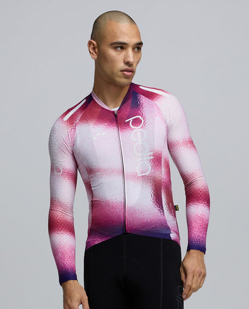 Pedla 薄長袖車衣PRO Pursuit LS 2.0 Jersey AirFoils Rasberry 男款 莓紅