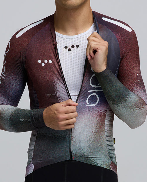 Pedla 薄長袖車衣PRO Pursuit LS 2.0 Jersey AirFoils Plum 男款 棕