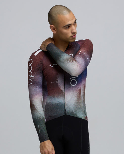 Pedla 薄長袖車衣PRO Pursuit LS 2.0 Jersey AirFoils Plum 男款 棕