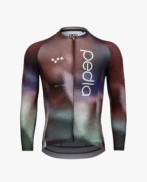 Pedla 薄長袖車衣PRO Pursuit LS 2.0 Jersey AirFoils Plum 男款 棕