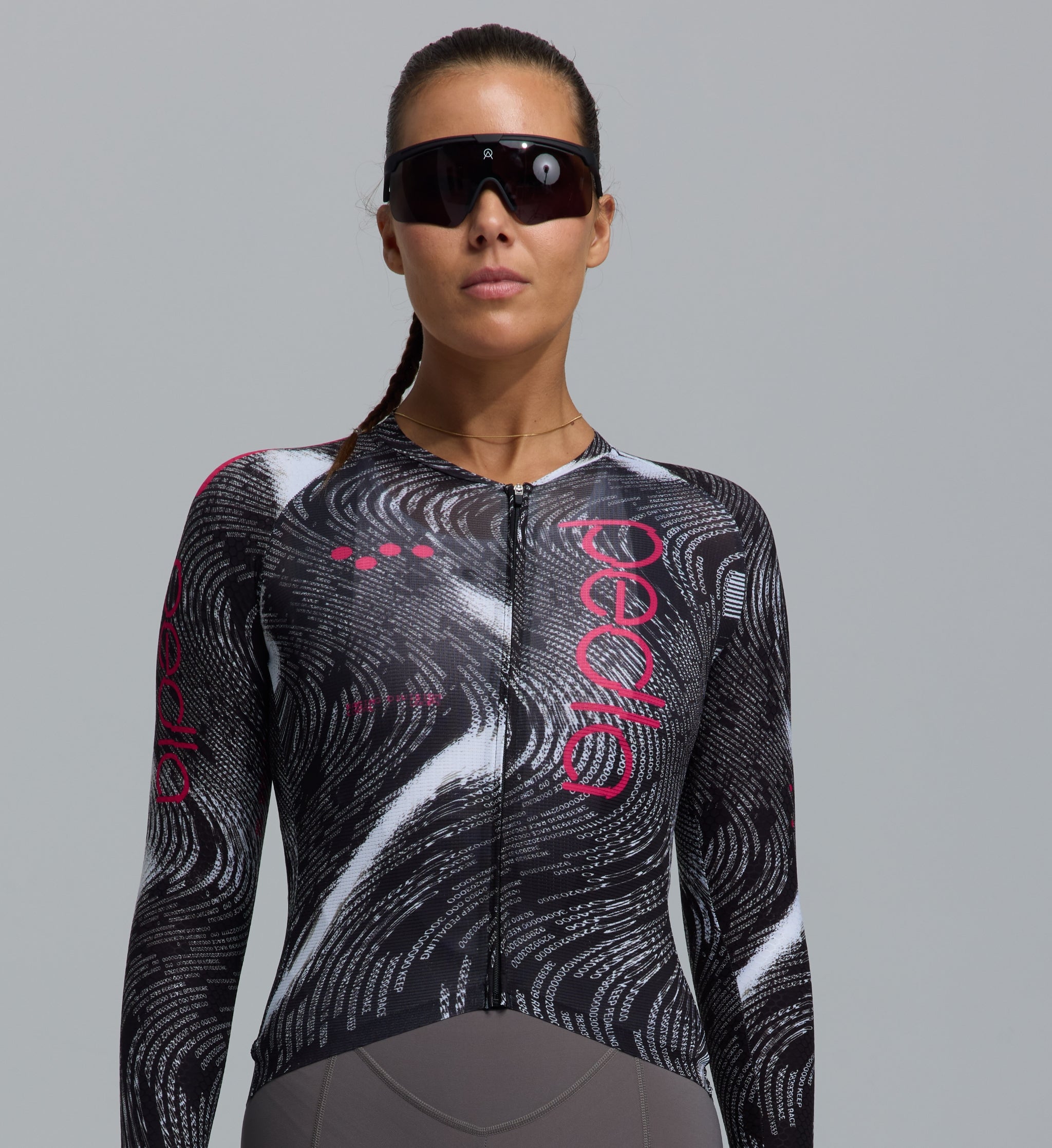 Pedla 薄長袖車衣PRO Pursuit 3.0 LS Jersey Data Black 女款 黑