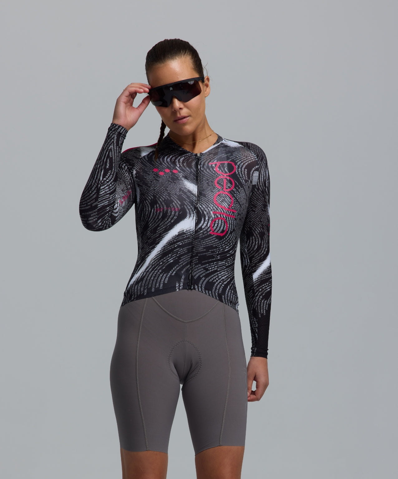 Pedla 薄長袖車衣PRO Pursuit 3.0 LS Jersey Data Black 女款 黑