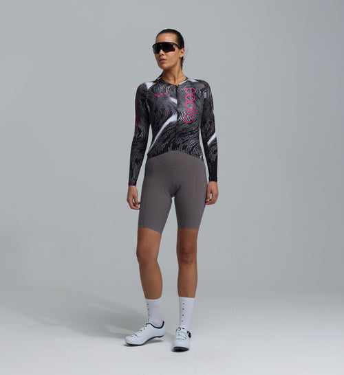 Pedla 薄長袖車衣PRO Pursuit 3.0 LS Jersey Data Black 女款 黑