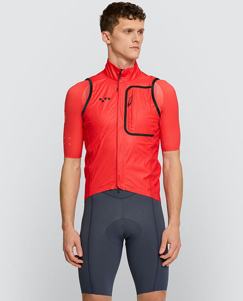 Pedla 防雨背心Pro Deflect Gilet Poppy Red 男款 罌粟紅