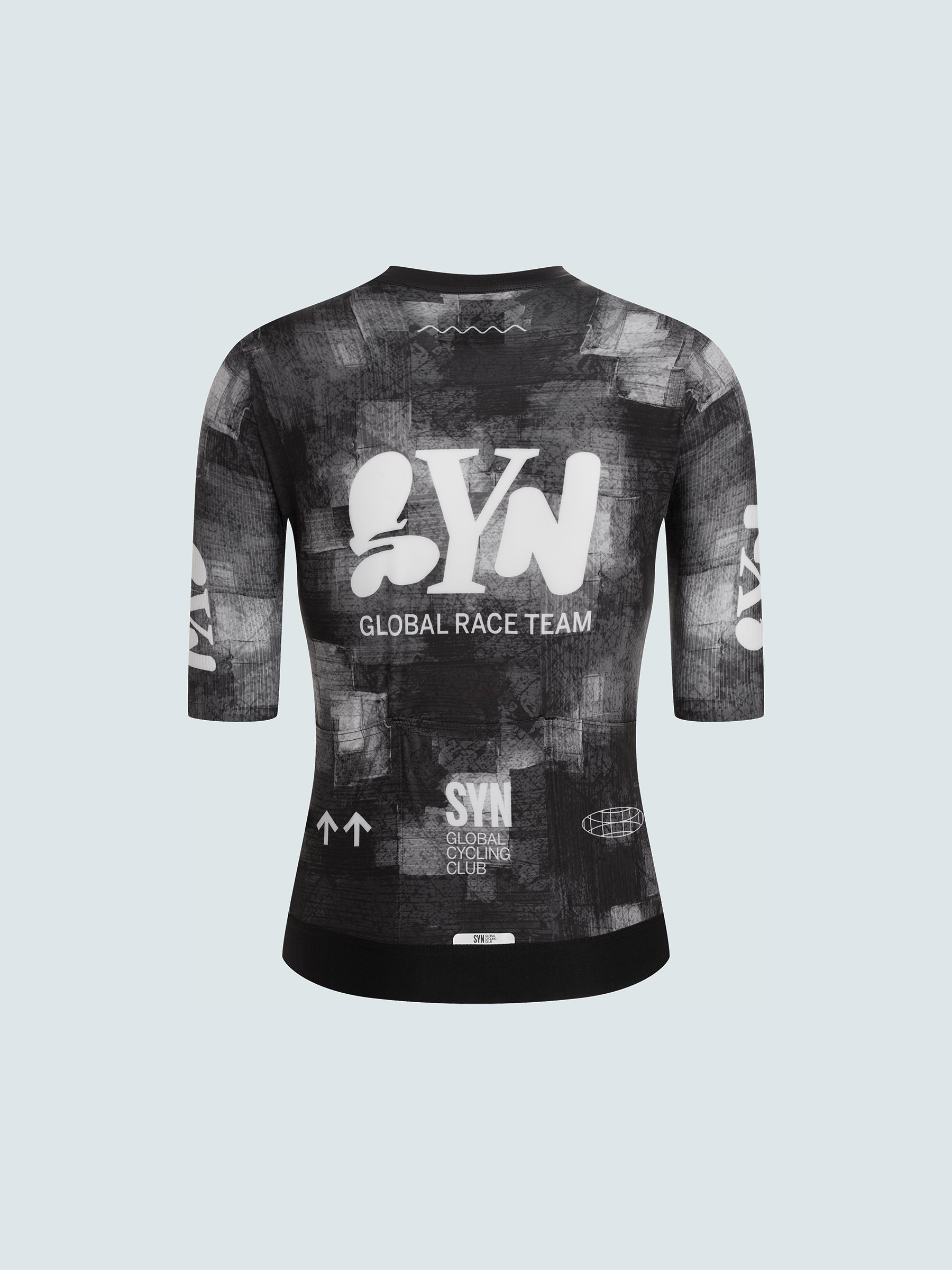 SYN 車衣 Pro Team Jersey Black 女款 塊狀刷灰黑