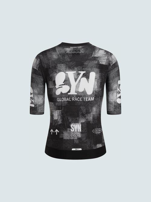 SYN 車衣 Pro Team Jersey Black 女款 塊狀刷灰黑