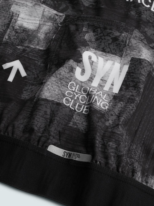 SYN 車衣 Pro Team Jersey Black 女款 塊狀刷灰黑