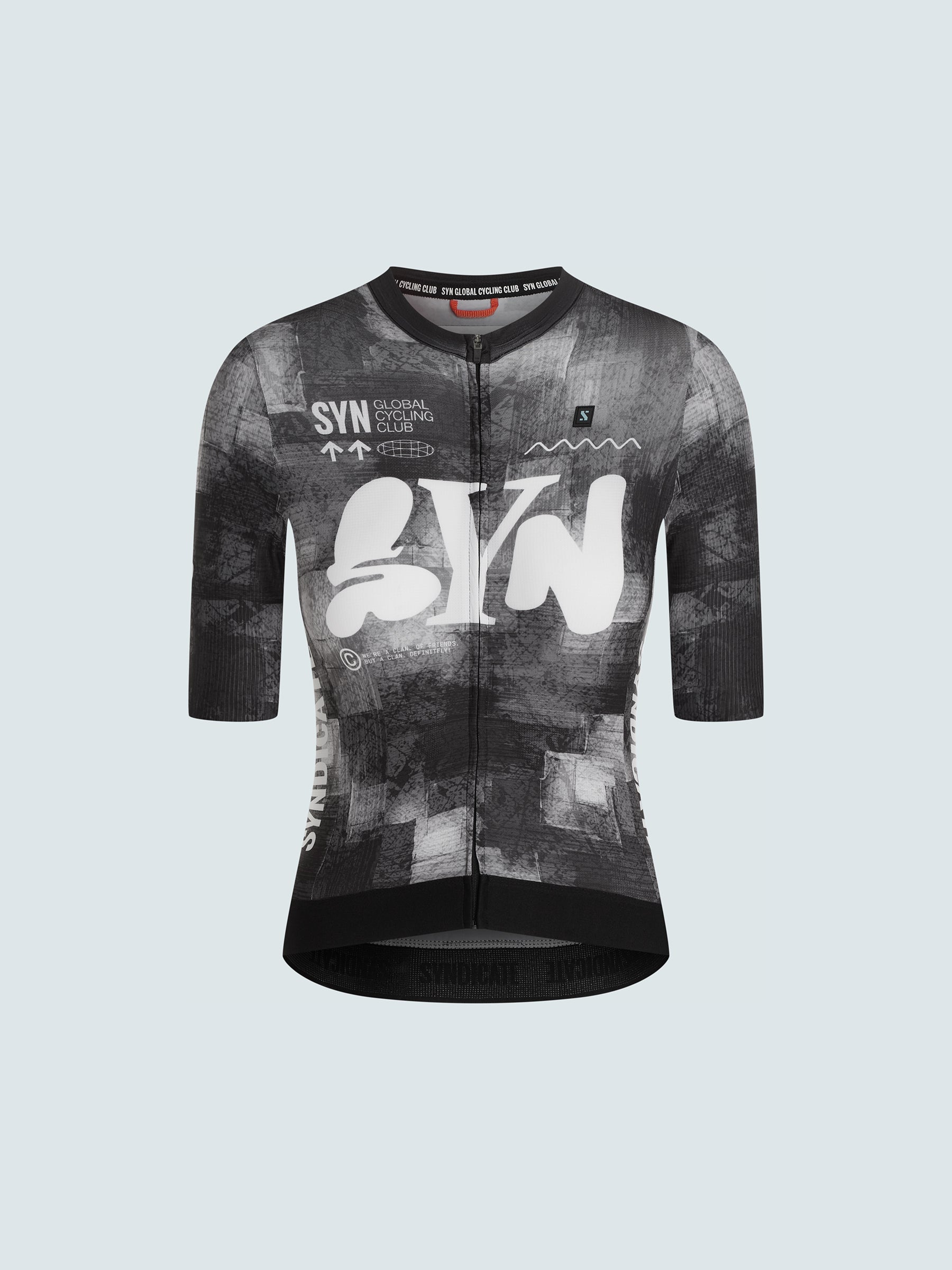 SYN 車衣 Pro Team Jersey Black 女款 塊狀刷灰黑
