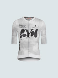SYN 車衣 Pro Team Jersey White 女款 塊狀刷灰白