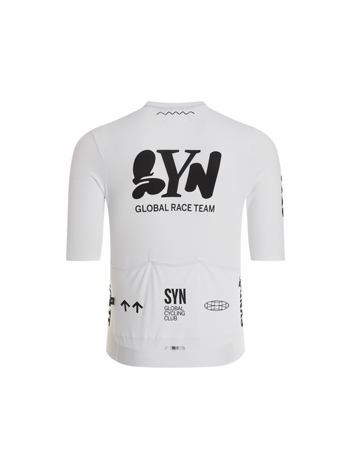 SYN 無拉鍊車衣 Pro Team Zippless Jersey White 男款 白