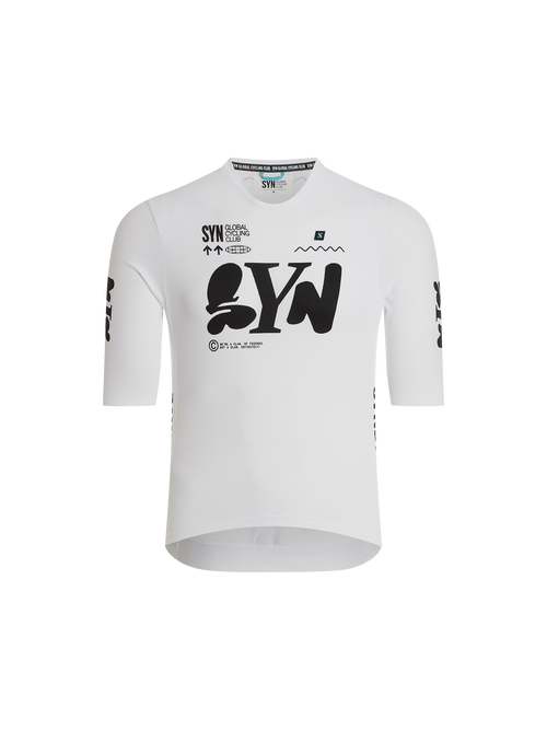 SYN 無拉鍊車衣 Pro Team Zippless Jersey White 男款 白