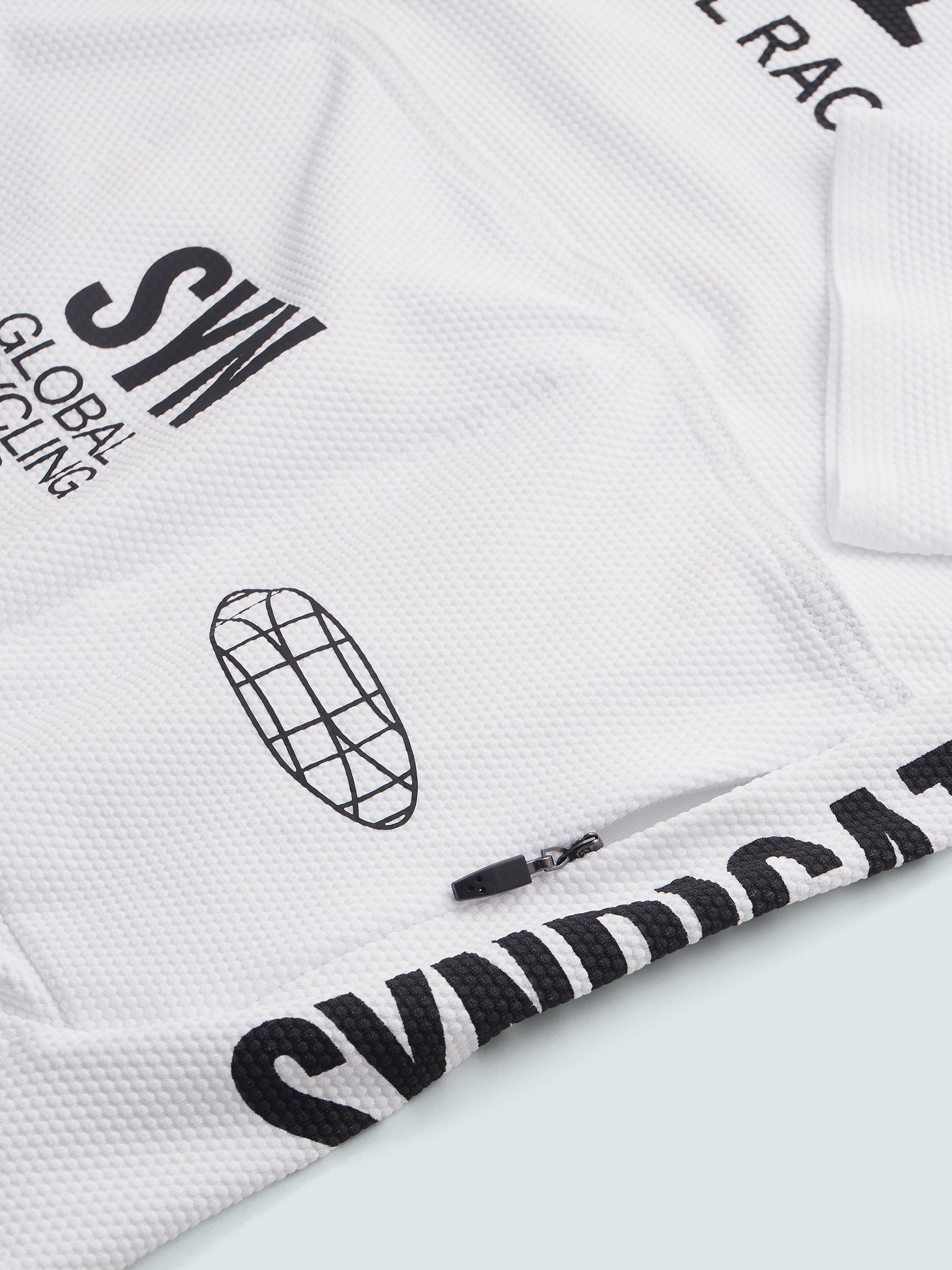 SYN 無拉鍊車衣 Pro Team Zippless Jersey White 男款 白