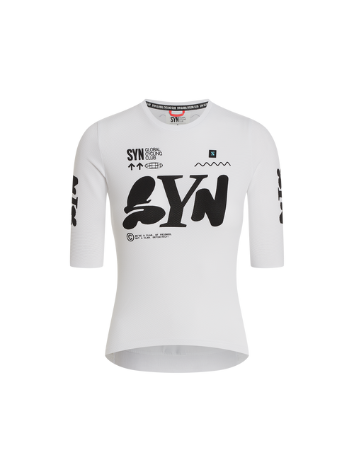 SYN 無拉鍊車衣 Pro Team Zippless Jersey White 女款 白