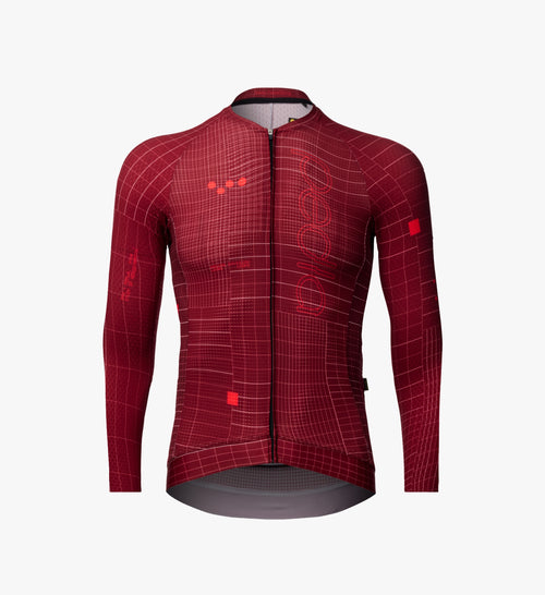 Pedla 薄長袖車衣Pro Pursuit 3.0 LS Jersey Brick 男款 紅