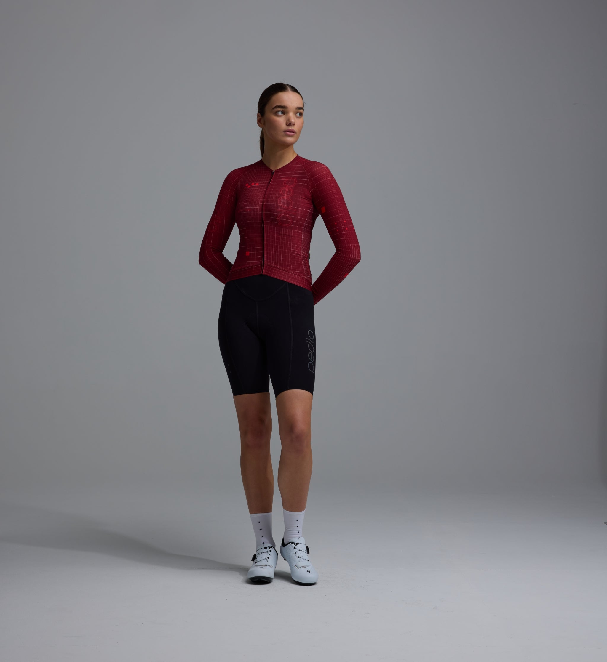 Pedla 薄長袖車衣Pro Pursuit 3.0 LS Jersey Brick 女款 紅