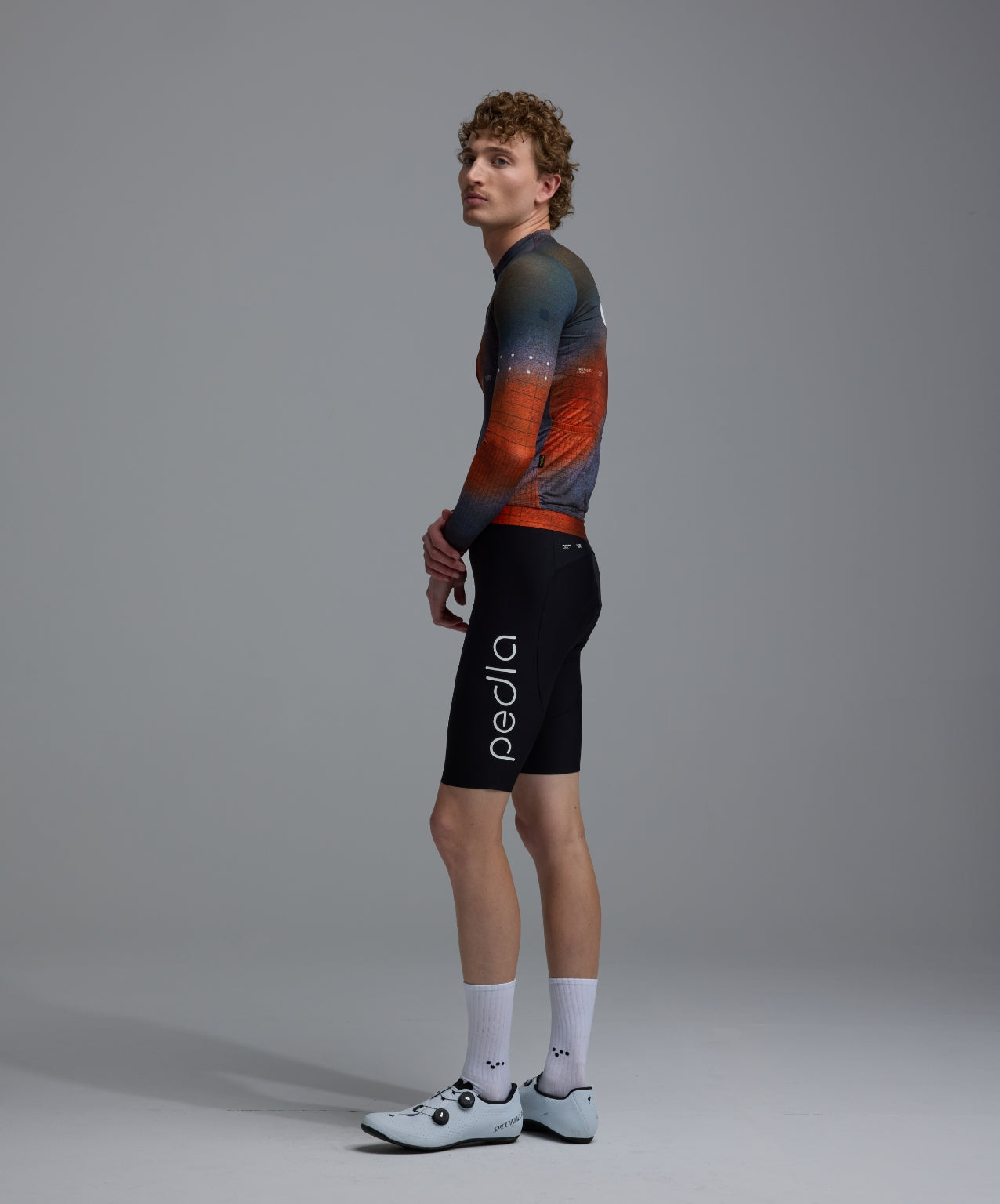 Pedla 薄長袖車衣Race Division Training LS Jersey Grid Workshop blue 男款 工坊藍