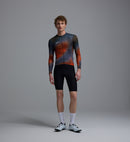 Pedla 薄長袖車衣Race Division Training LS Jersey Grid Workshop blue 男款 工坊藍