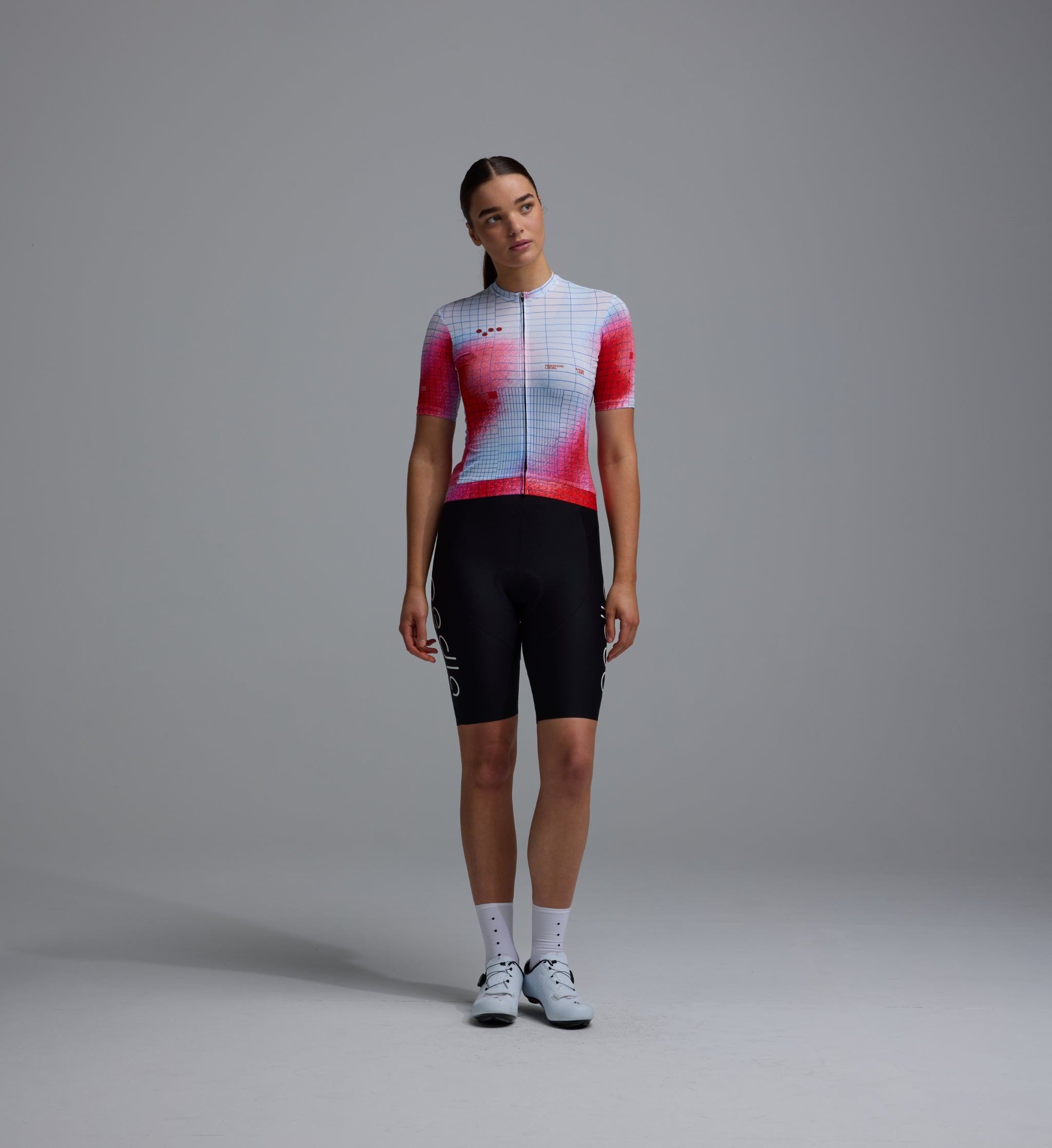 Pedla 車衣Race Division Training Jersey Grid Red 女款 白底紅染