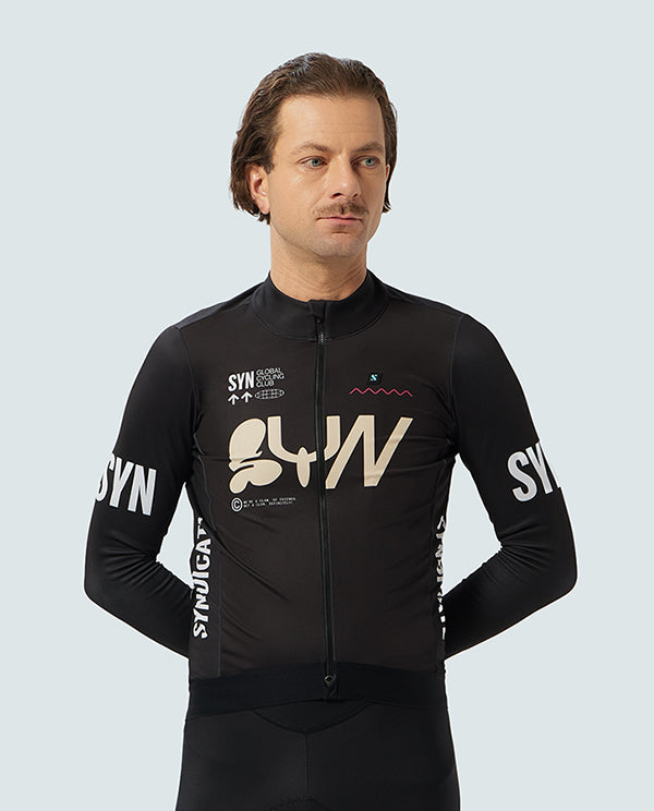 SYN 車衣 Pro Team Shield Jersey Ace 保暖長袖 男款 深灰