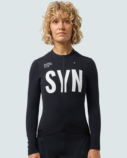 Biehler 長袖車衣Syndicate Training 2.0 LS Jersey Black 女款 黑