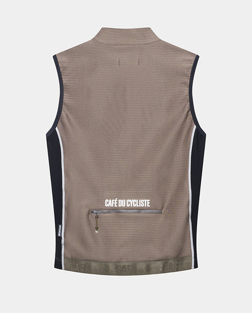 Café du Cycliste 背心 Sibille Softshell Gilet Oyster Grey 男款 棕