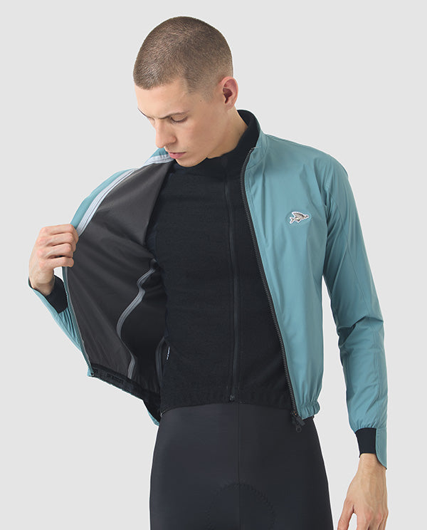 Café du Cycliste 外套Suzette DeepWater 防雨 男款 水藍