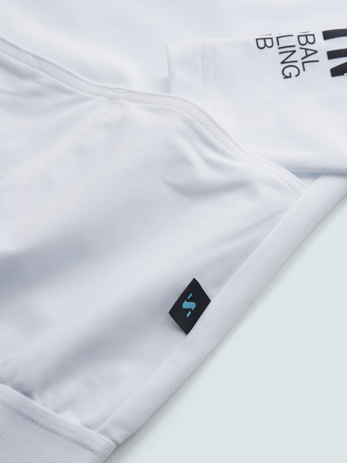 SYN 薄刷毛長袖車衣 Training LS Jersey 2.0 White 女款 白