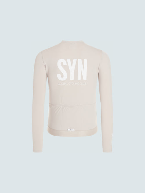 SYN 薄刷毛長袖車衣 Training LS Jersey 2.0 Iced Coffee 男款 淺咖啡